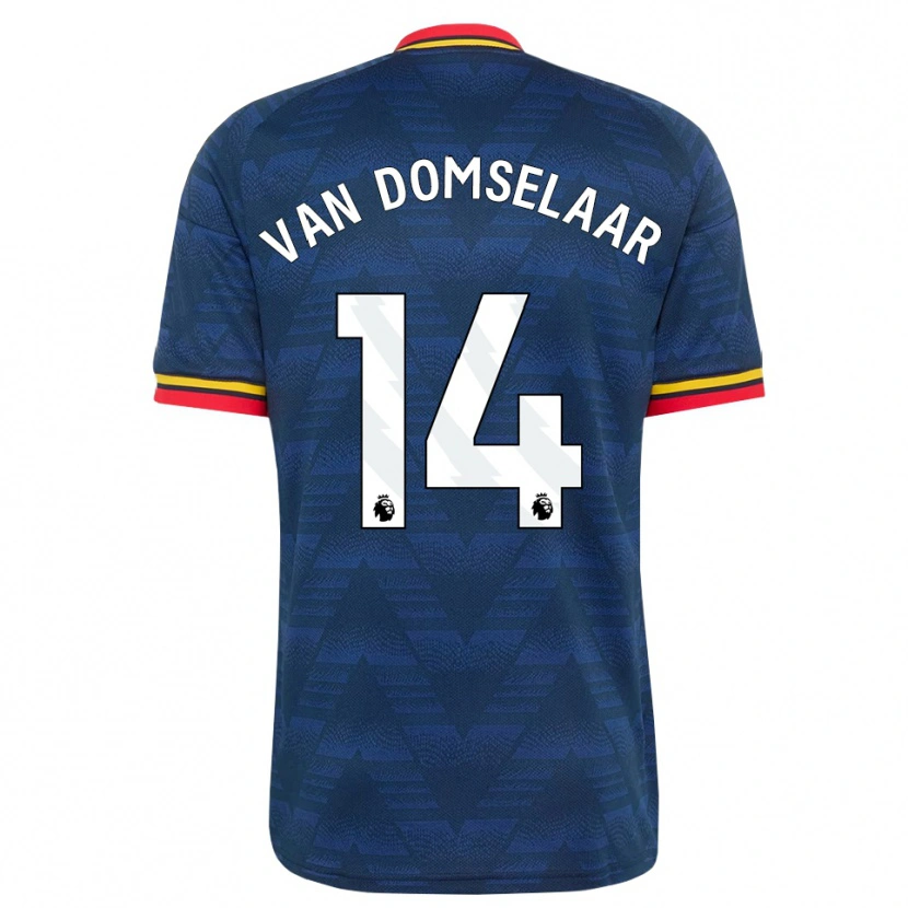Danxen Donna Maglia Daphne Van Domselaar #14 Blu Notte Giallo Rosso Kit Gara Away 2026/27 Maglietta