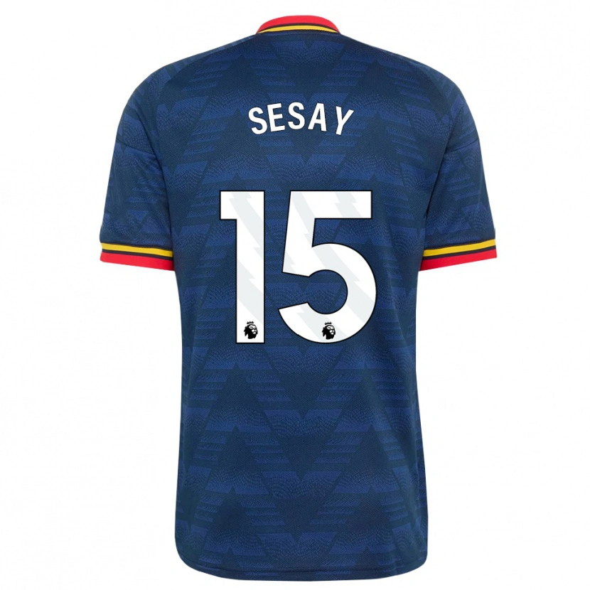 Danxen Donna Maglia Joshua Sesay #15 Blu Notte Giallo Rosso Kit Gara Away 2026/27 Maglietta