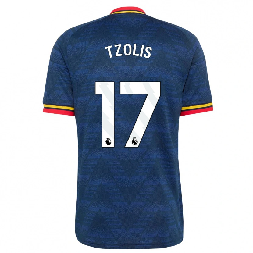 Danxen Donna Maglia Christos Tzolis #17 Blu Notte Giallo Rosso Kit Gara Away 2026/27 Maglietta