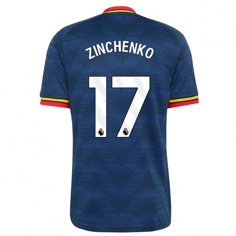 Danxen Donna Maglia Oleksandr Zinchenko #17 Blu Notte Giallo Rosso Kit Gara Away 2026/27 Maglietta
