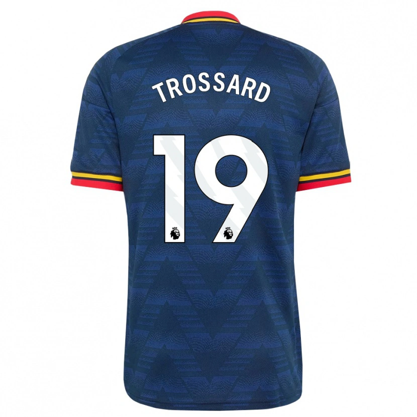 Danxen Donna Maglia Leandro Trossard #19 Blu Notte Giallo Rosso Kit Gara Away 2026/27 Maglietta