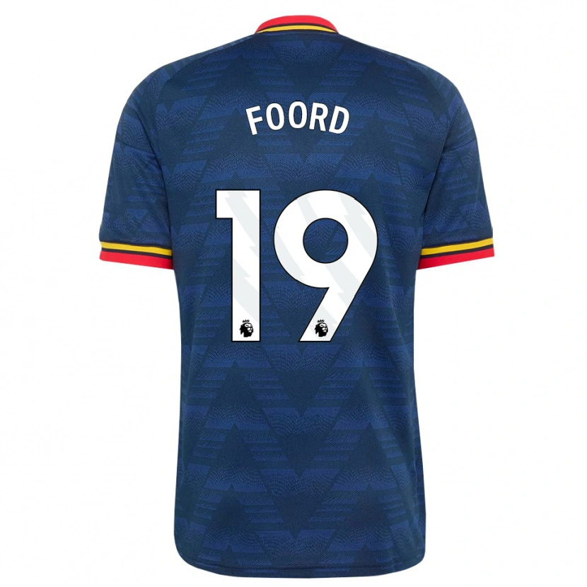 Danxen Donna Maglia Caitlin Foord #19 Blu Notte Giallo Rosso Kit Gara Away 2026/27 Maglietta
