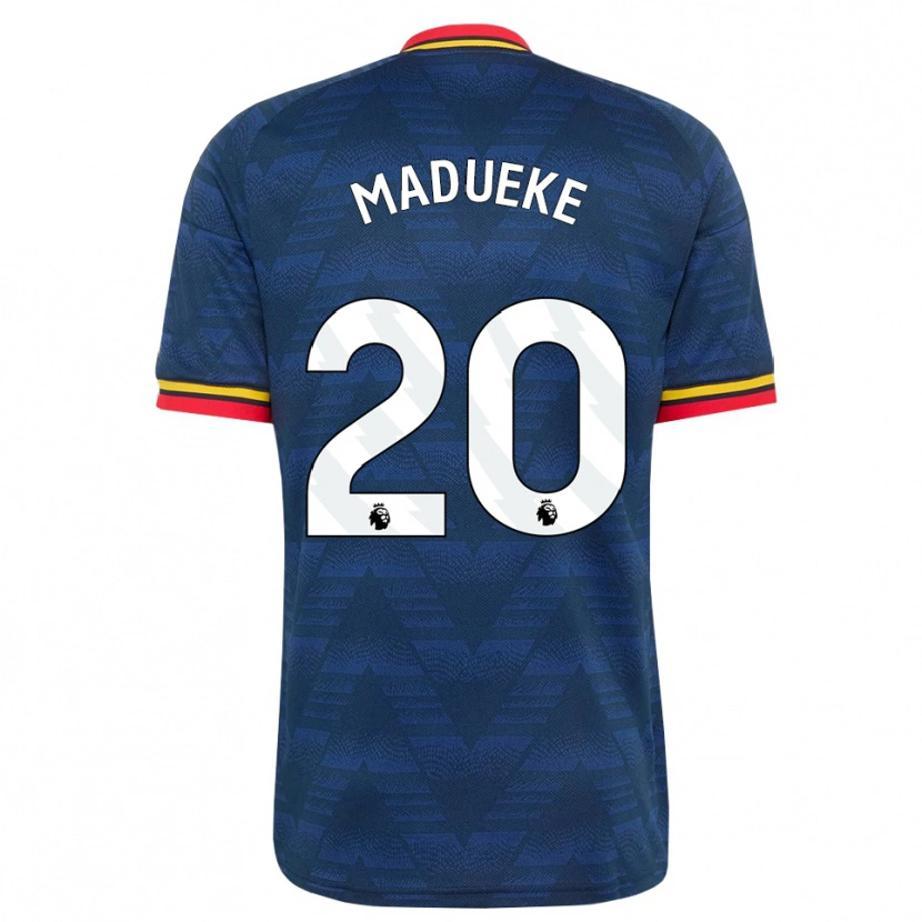 Danxen Donna Maglia Noni Madueke #20 Blu Notte Giallo Rosso Kit Gara Away 2026/27 Maglietta