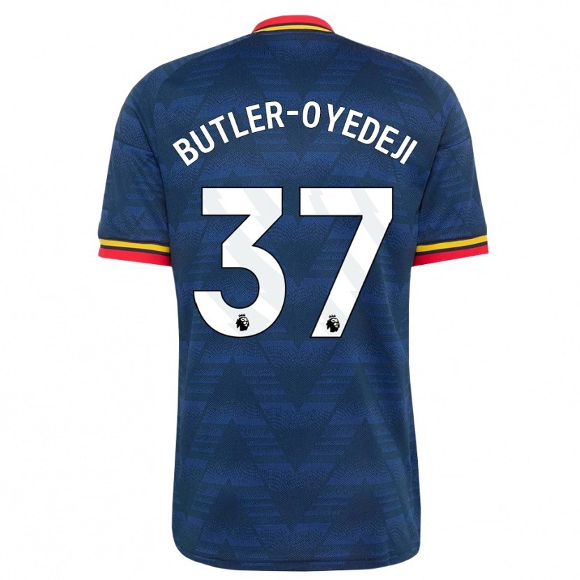 Danxen Donna Maglia Nathan Butler-Oyedeji #37 Blu Notte Giallo Rosso Kit Gara Away 2026/27 Maglietta