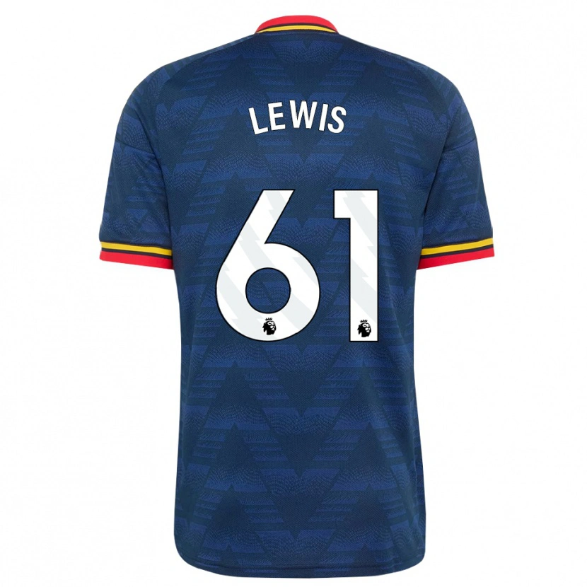 Danxen Donna Maglia George Lewis #61 Blu Notte Giallo Rosso Kit Gara Away 2026/27 Maglietta