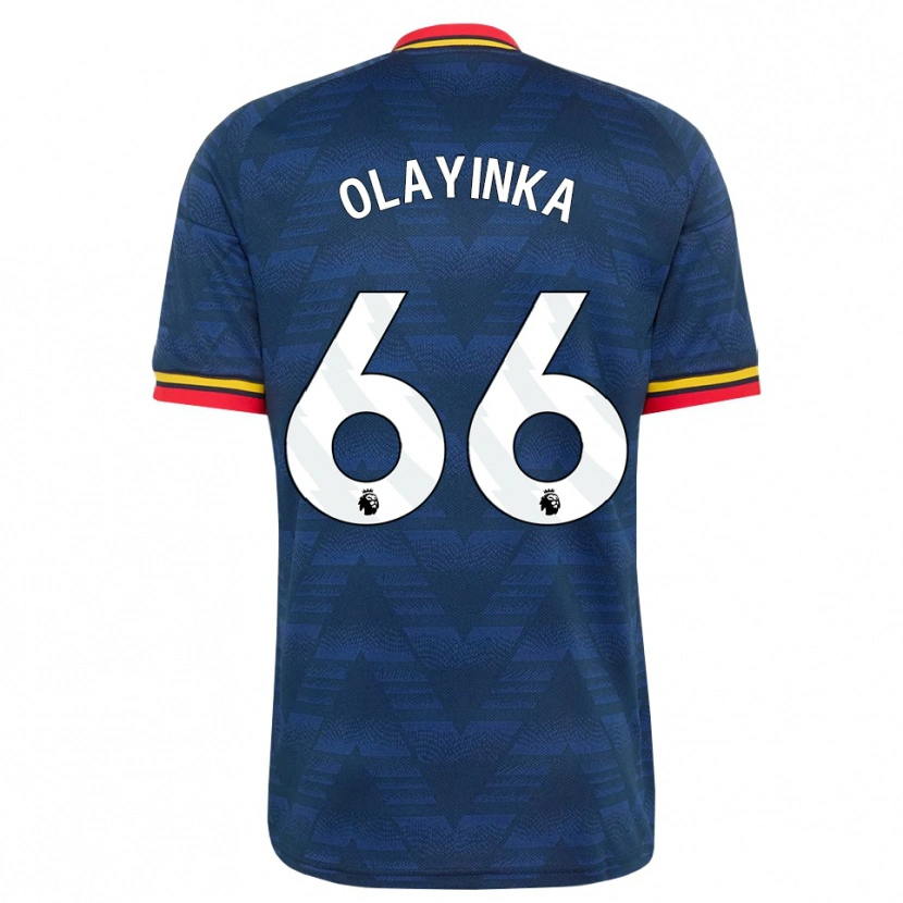 Danxen Donna Maglia James Olayinka #66 Blu Notte Giallo Rosso Kit Gara Away 2026/27 Maglietta