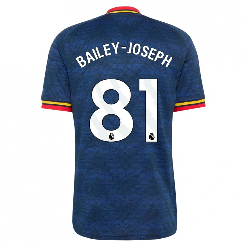Danxen Donna Maglia Brando Bailey-Joseph #81 Blu Notte Giallo Rosso Kit Gara Away 2026/27 Maglietta