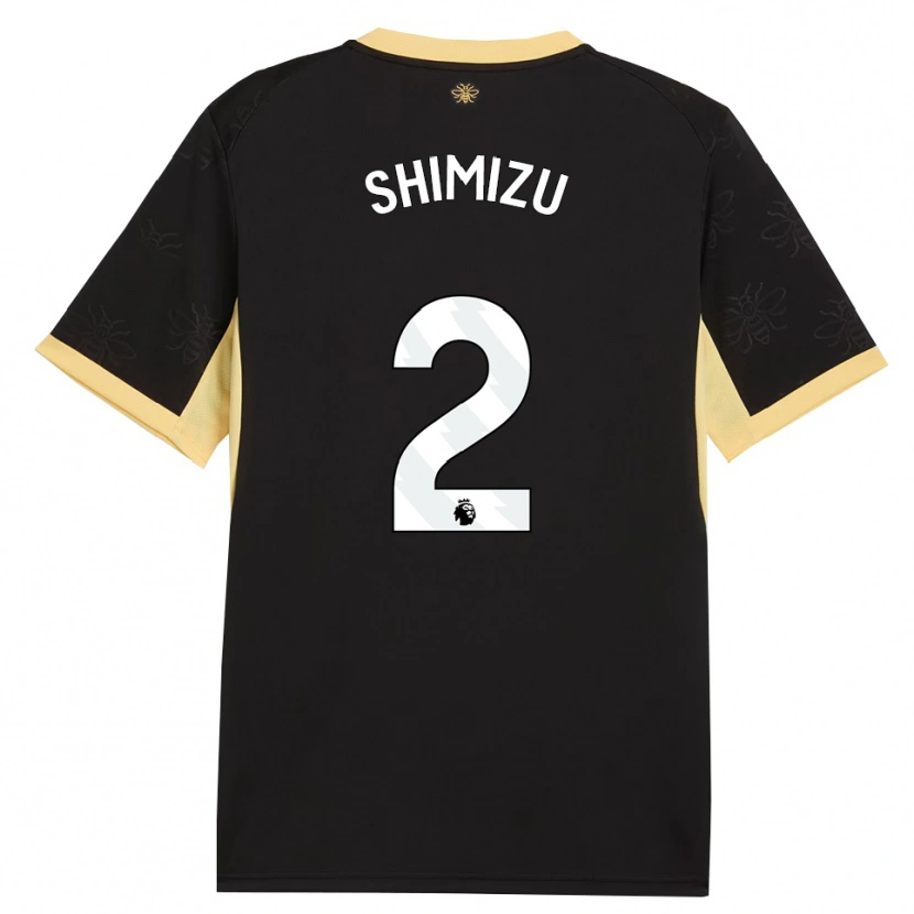 Danxen Donna Maglia Risa Shimizu #2 Giallo Nero Kit Gara Away 2026/27 Maglietta