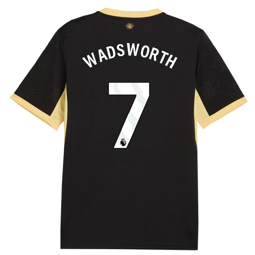 Danxen Donna Maglia Sam Wadsworth #7 Giallo Nero Kit Gara Away 2026/27 Maglietta