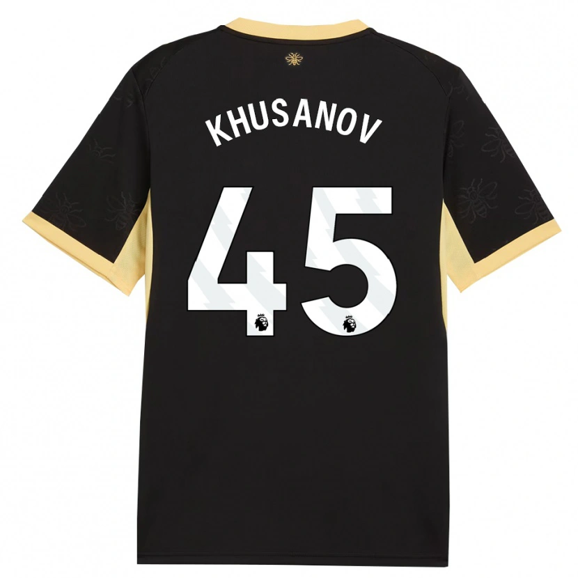 Danxen Donna Maglia Abdukodir Khusanov #45 Giallo Nero Kit Gara Away 2026/27 Maglietta