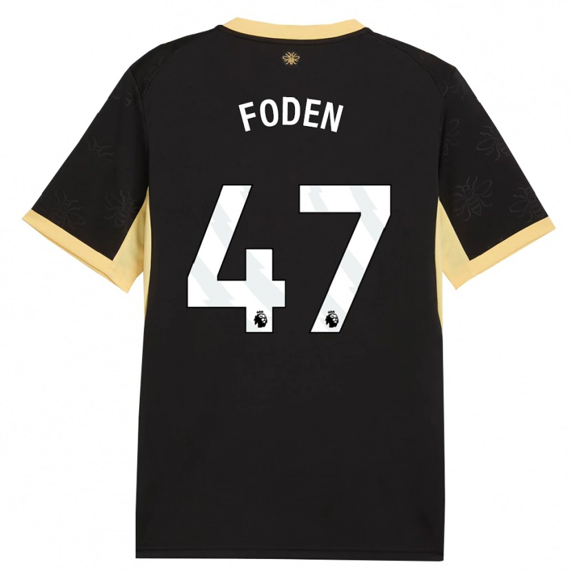 Danxen Donna Maglia Phil Foden #47 Giallo Nero Kit Gara Away 2026/27 Maglietta