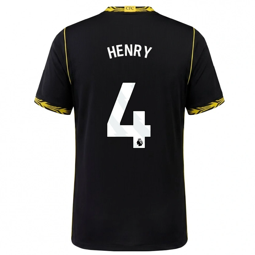 Danxen Donna Maglia Josh Henry #4 Giallo Nero Kit Gara Away 2026/27 Maglietta