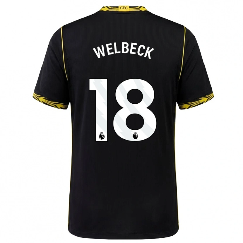 Danxen Donna Maglia Danny Welbeck #18 Giallo Nero Kit Gara Away 2026/27 Maglietta