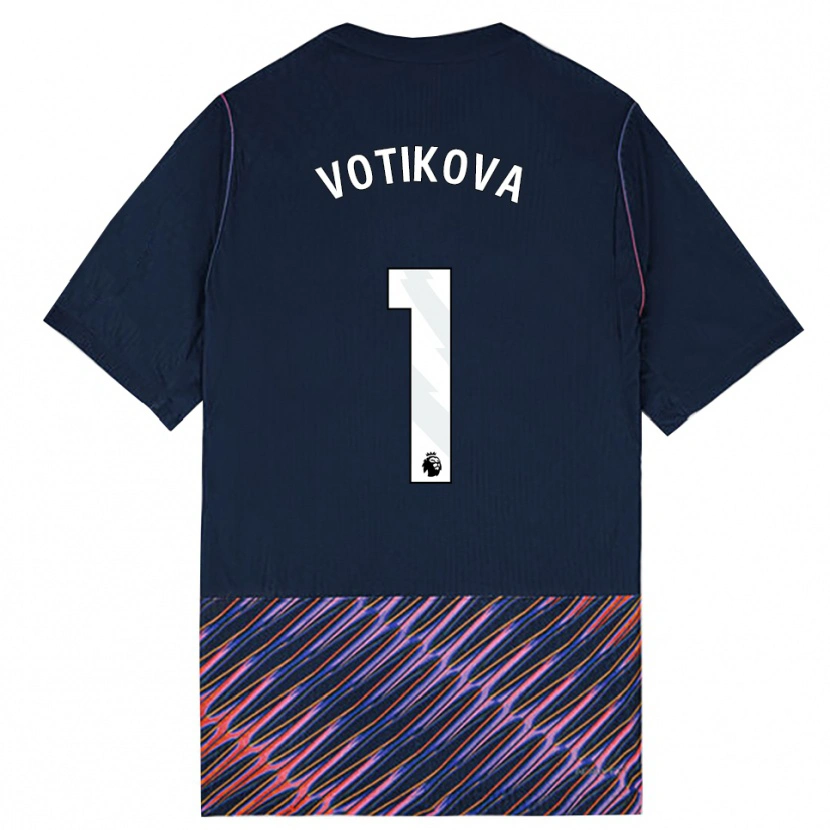 Danxen Donna Maglia Barbora Votíková #1 Blu Reale Bianco Kit Gara Away 2026/27 Maglietta
