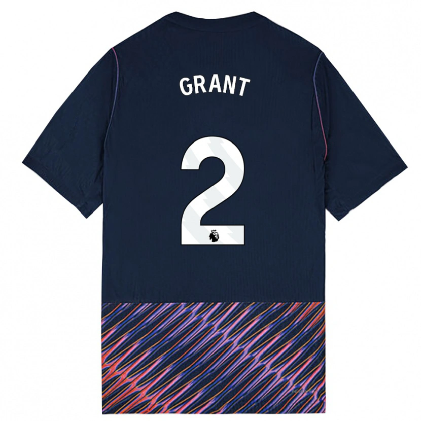 Danxen Donna Maglia Charlotte Grant #2 Blu Reale Bianco Kit Gara Away 2026/27 Maglietta