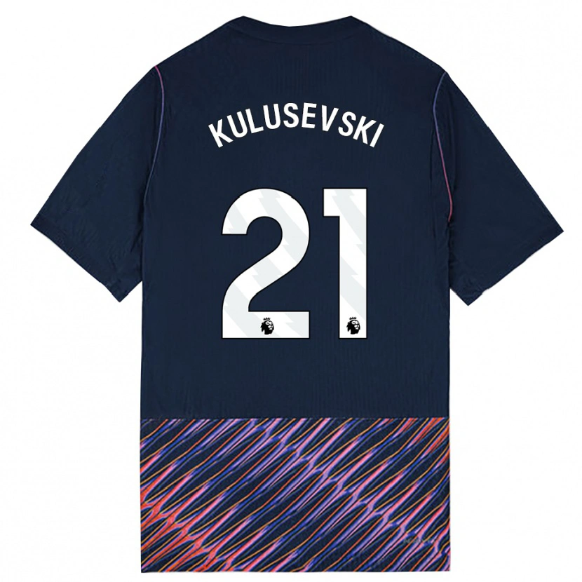 Danxen Donna Maglia Dejan Kulusevski #21 Blu Reale Bianco Kit Gara Away 2026/27 Maglietta