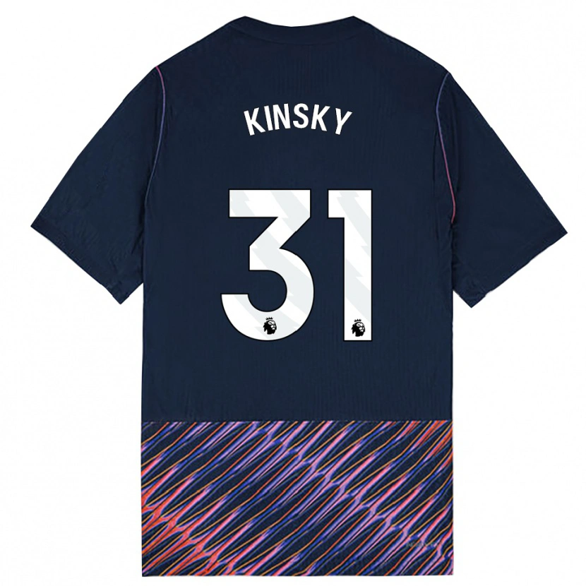 Danxen Donna Maglia Antonín Kinský #31 Blu Reale Bianco Kit Gara Away 2026/27 Maglietta