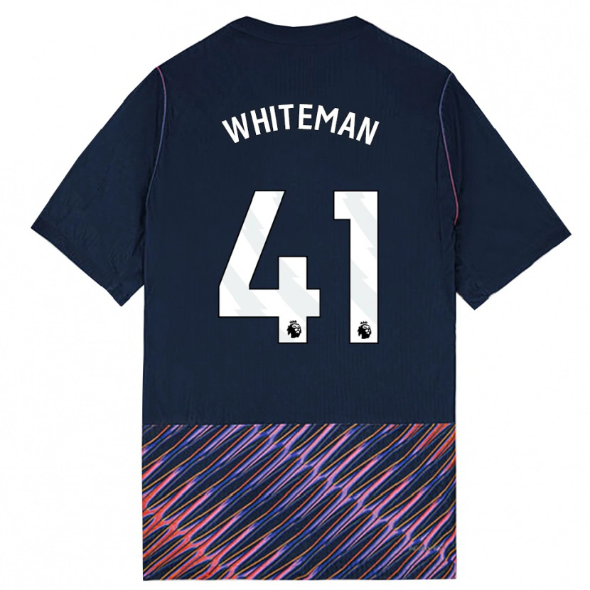 Danxen Donna Maglia Alfie Whiteman #41 Blu Reale Bianco Kit Gara Away 2026/27 Maglietta