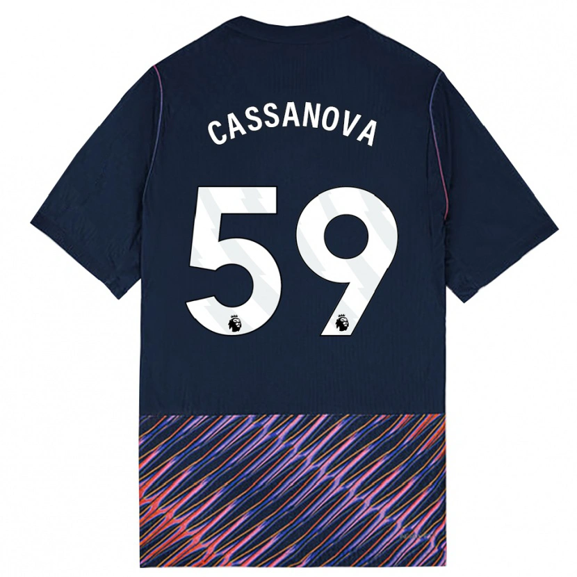 Danxen Donna Maglia Dante Cassanova #59 Blu Reale Bianco Kit Gara Away 2026/27 Maglietta