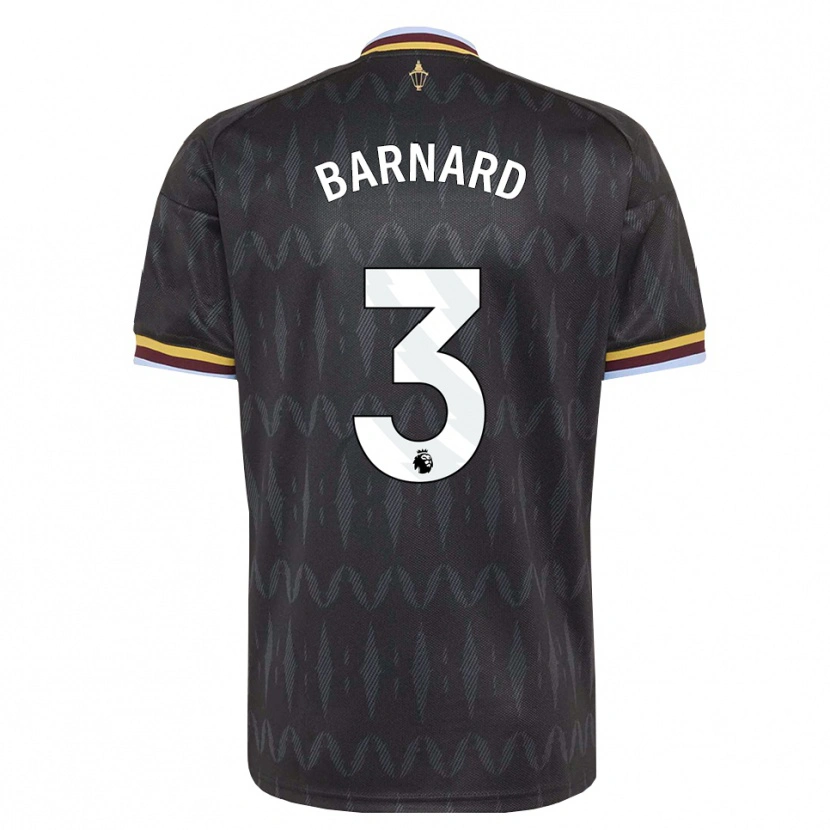 Danxen Donna Maglia Finlay Barnard #3 Blu Fiordaliso Nero Giallo Kit Gara Away 2026/27 Maglietta