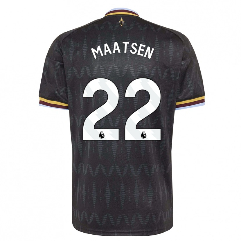 Danxen Donna Maglia Ian Maatsen #22 Blu Fiordaliso Nero Giallo Kit Gara Away 2026/27 Maglietta