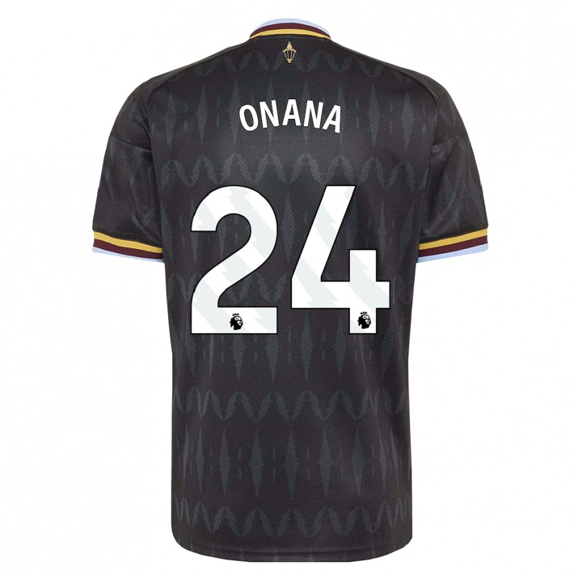 Danxen Donna Maglia Amadou Onana #24 Blu Fiordaliso Nero Giallo Kit Gara Away 2026/27 Maglietta