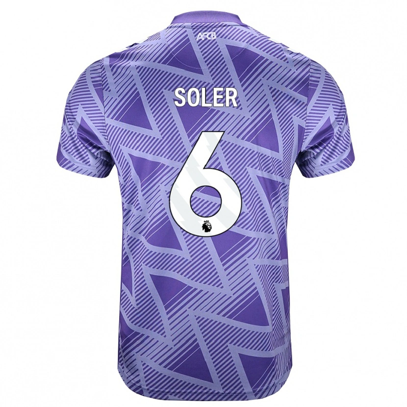 Danxen Donna Maglia Julio Soler #6 Rossa Velo Pallido Bianco Kit Gara Away 2026/27 Maglietta