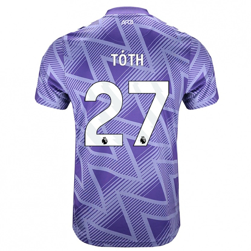 Danxen Donna Maglia Alex Tóth #27 Rossa Velo Pallido Bianco Kit Gara Away 2026/27 Maglietta