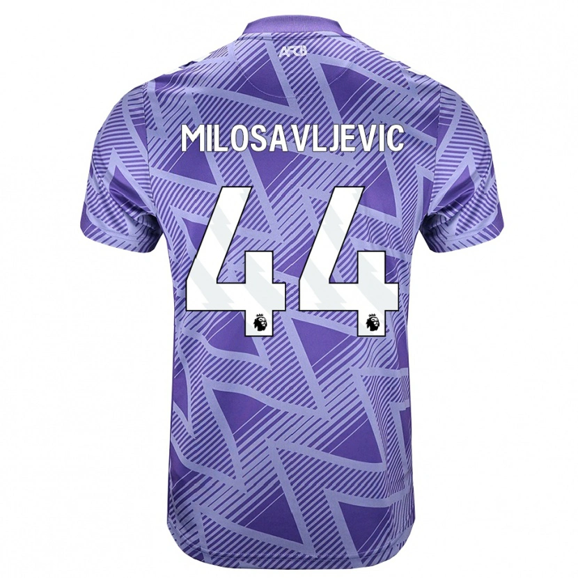 Danxen Donna Maglia Veljko Milosavljevic #44 Rossa Velo Pallido Bianco Kit Gara Away 2026/27 Maglietta