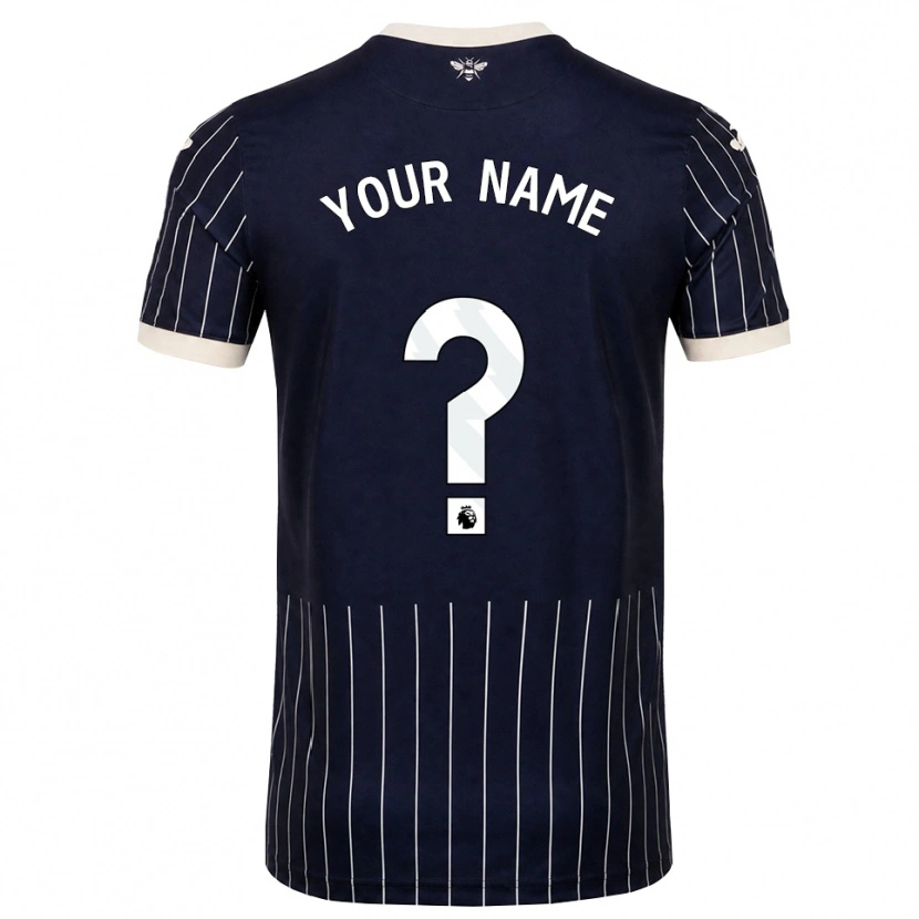 Danxen Donna Maglia Il Tuo Nome #0 Bianco Nero Kit Gara Away 2026/27 Maglietta