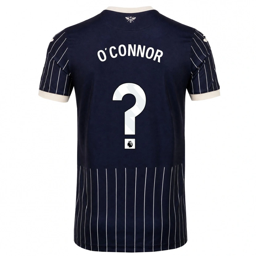 Danxen Donna Maglia Donal O'connor #0 Bianco Nero Kit Gara Away 2026/27 Maglietta