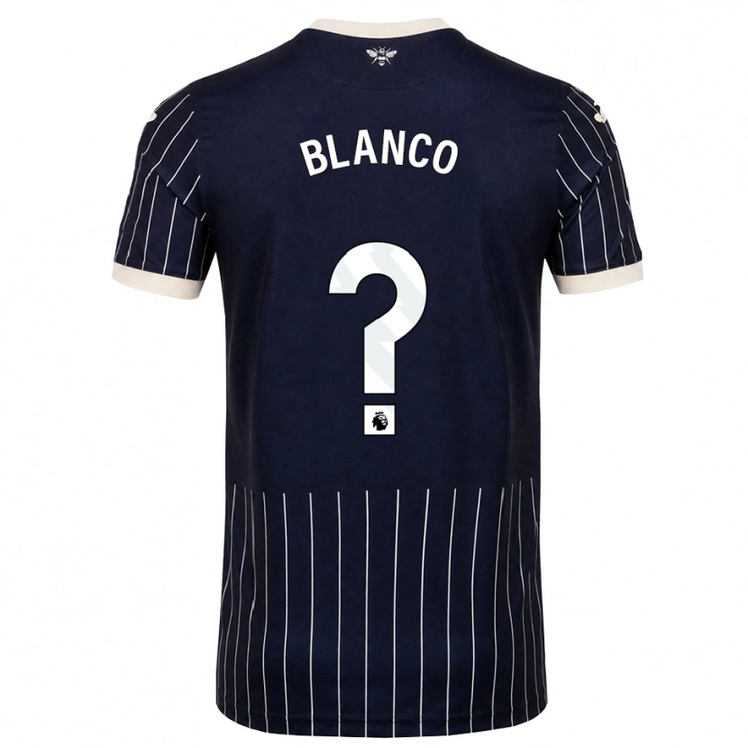 Danxen Donna Maglia John Blanco #0 Bianco Nero Kit Gara Away 2026/27 Maglietta