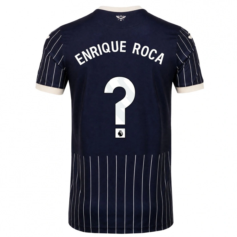 Danxen Donna Maglia Enrique Roca #0 Bianco Nero Kit Gara Away 2026/27 Maglietta