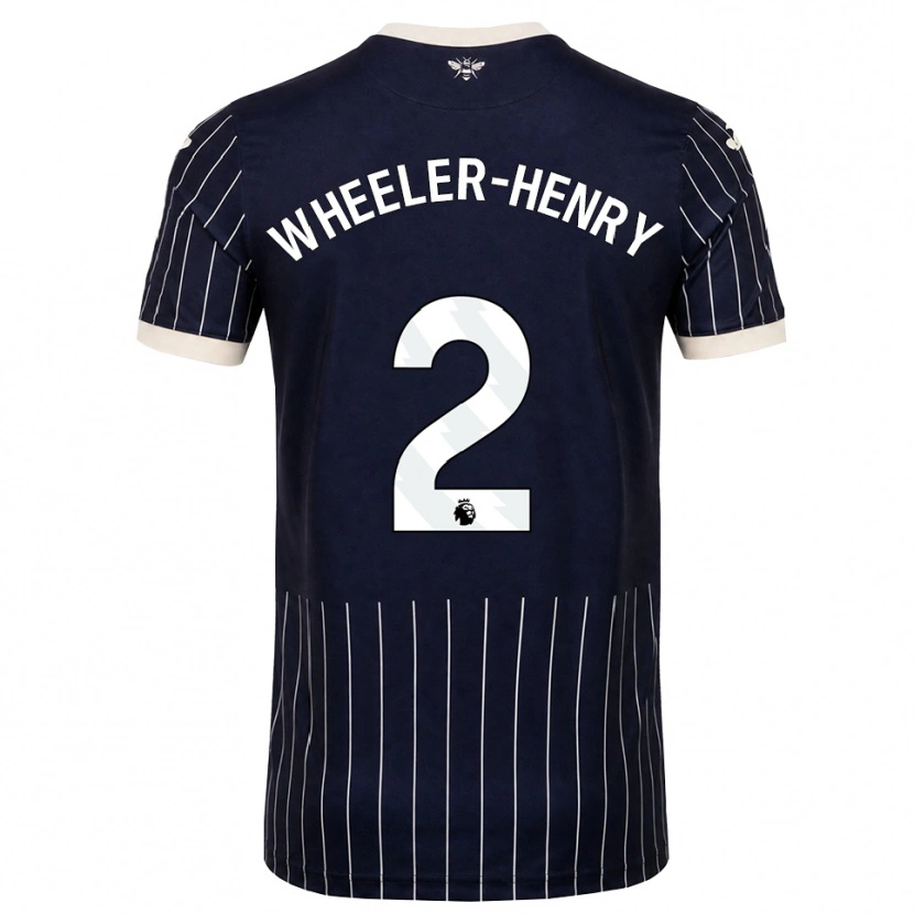 Danxen Donna Maglia Joseph Wheeler-Henry #2 Bianco Nero Kit Gara Away 2026/27 Maglietta