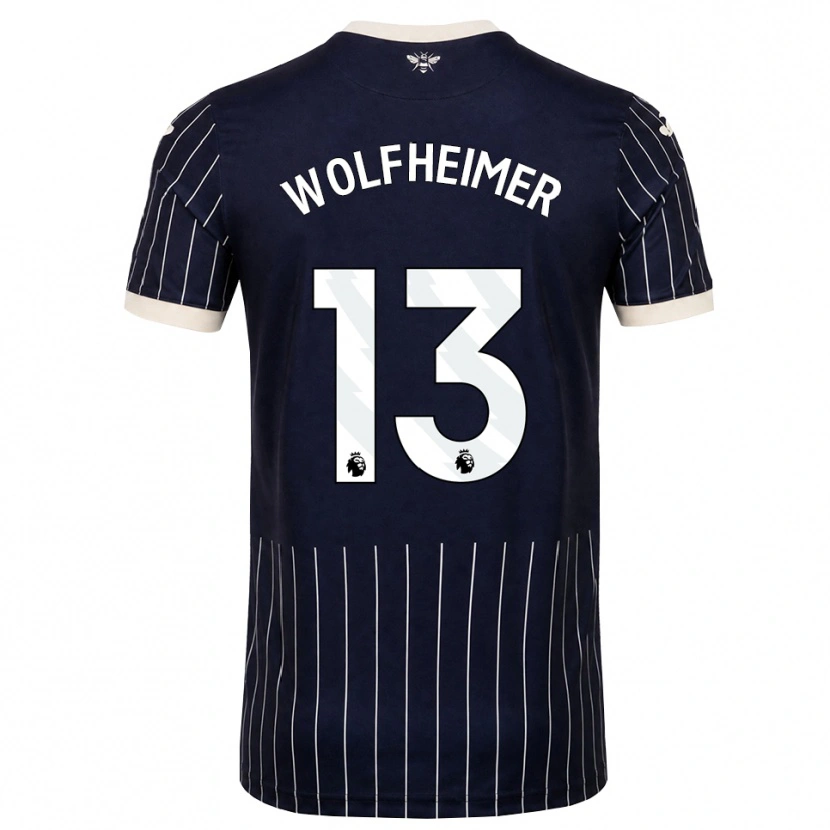 Danxen Donna Maglia Connor Wolfheimer #13 Bianco Nero Kit Gara Away 2026/27 Maglietta