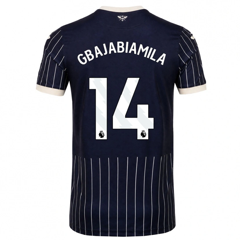 Danxen Donna Maglia Habeebat Gbajabiamila #14 Bianco Nero Kit Gara Away 2026/27 Maglietta