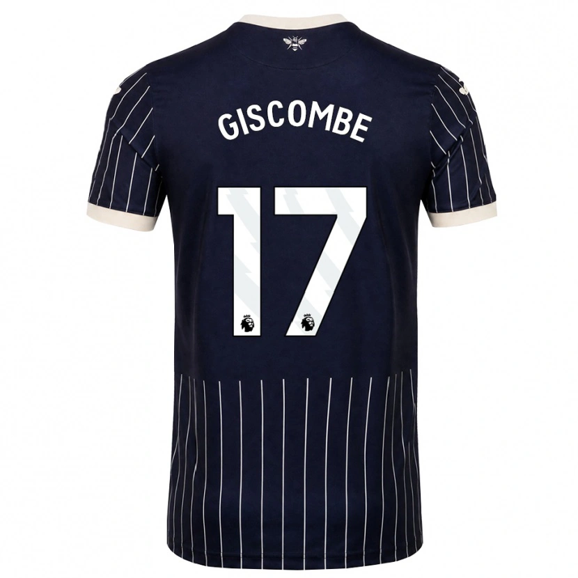 Danxen Donna Maglia Naeem Giscombe #17 Bianco Nero Kit Gara Away 2026/27 Maglietta