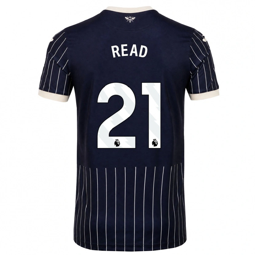Danxen Donna Maglia Samantha Read #21 Bianco Nero Kit Gara Away 2026/27 Maglietta