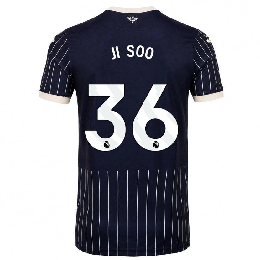 Danxen Donna Maglia Ji-Soo Kim #36 Bianco Nero Kit Gara Away 2026/27 Maglietta