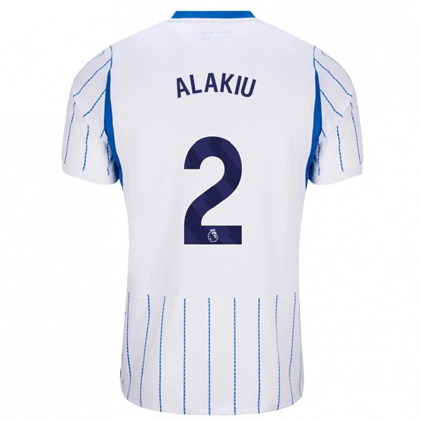 Danxen Donna Maglia Isaiah Alakiu #2 Blu Dodger Bianco Kit Gara Away 2026/27 Maglietta