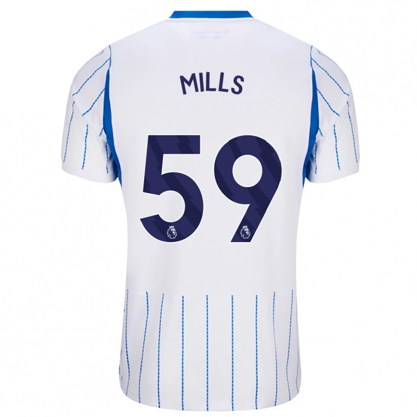 Danxen Donna Maglia Harry Mills #59 Blu Dodger Bianco Kit Gara Away 2026/27 Maglietta