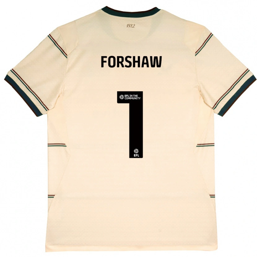 Danxen Donna Maglia Lewis Forshaw #1 Beige Borgogna Kit Gara Away 2026/27 Maglietta