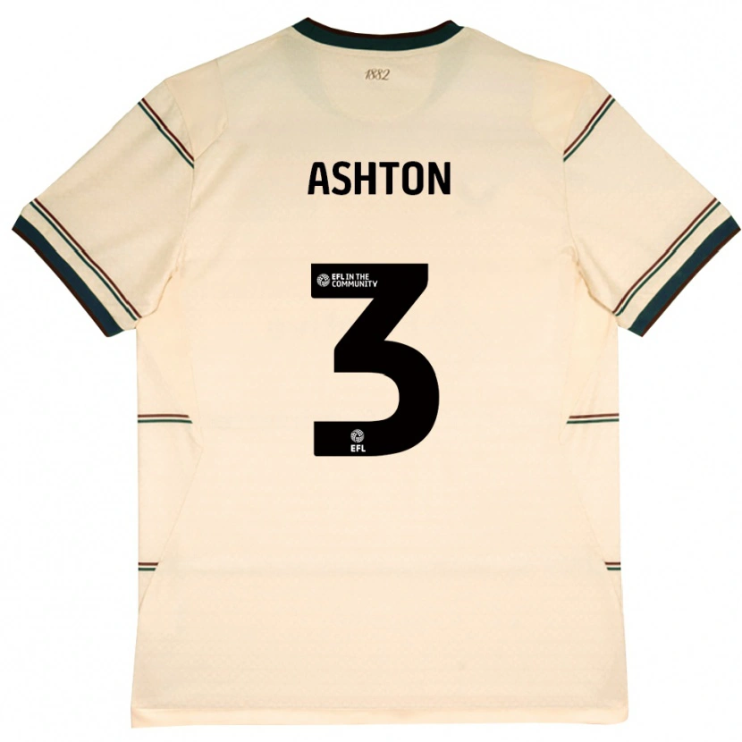 Danxen Donna Maglia Joe Ashton #3 Beige Borgogna Kit Gara Away 2026/27 Maglietta