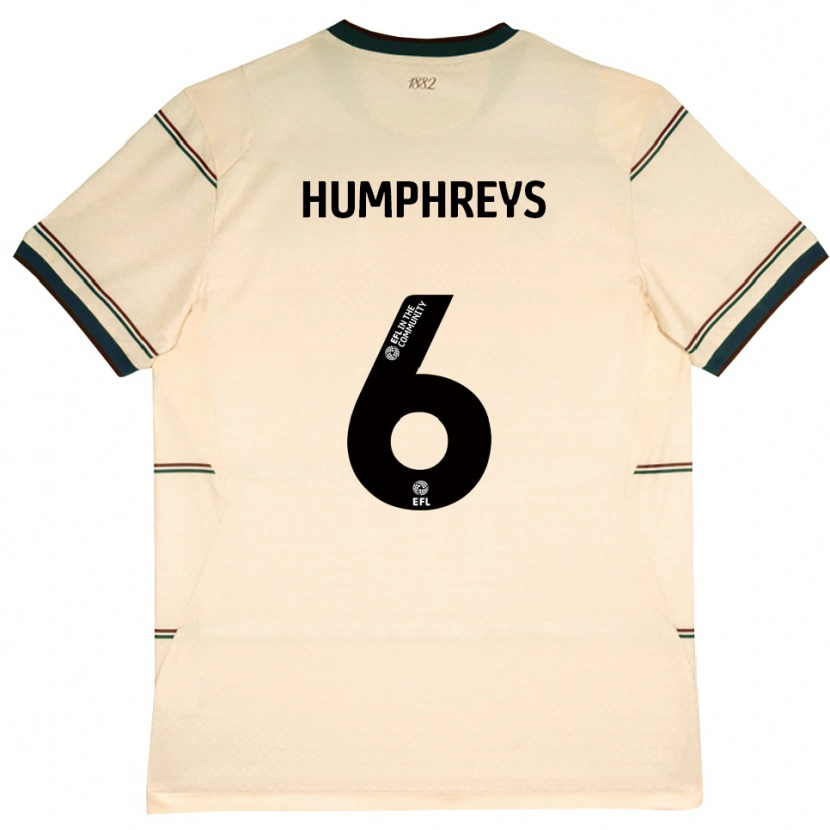 Danxen Donna Maglia Bashir Humphreys #6 Beige Borgogna Kit Gara Away 2026/27 Maglietta