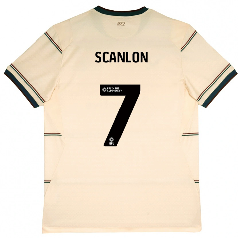 Danxen Donna Maglia Luca Scanlon #7 Beige Borgogna Kit Gara Away 2026/27 Maglietta
