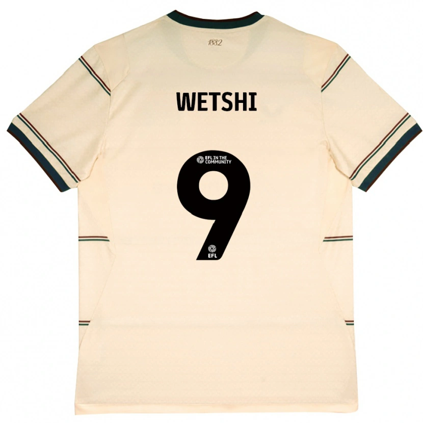 Danxen Donna Maglia Benji Wetshi #9 Beige Borgogna Kit Gara Away 2026/27 Maglietta