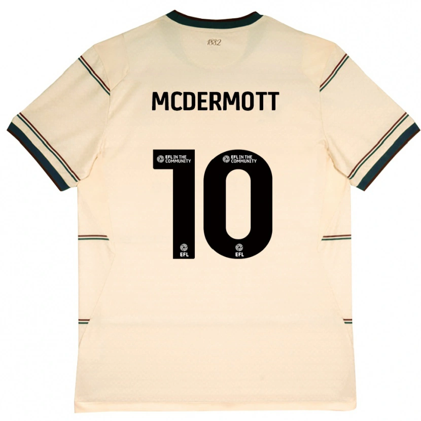 Danxen Donna Maglia Tommy Mcdermott #10 Beige Borgogna Kit Gara Away 2026/27 Maglietta
