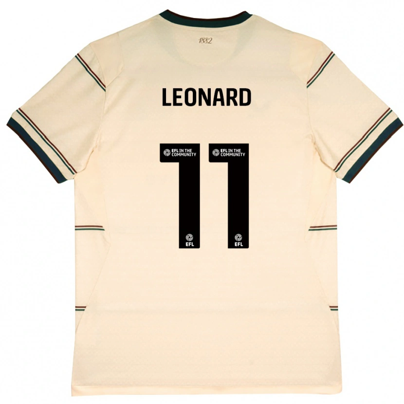 Danxen Donna Maglia Tambwe Leonard #11 Beige Borgogna Kit Gara Away 2026/27 Maglietta