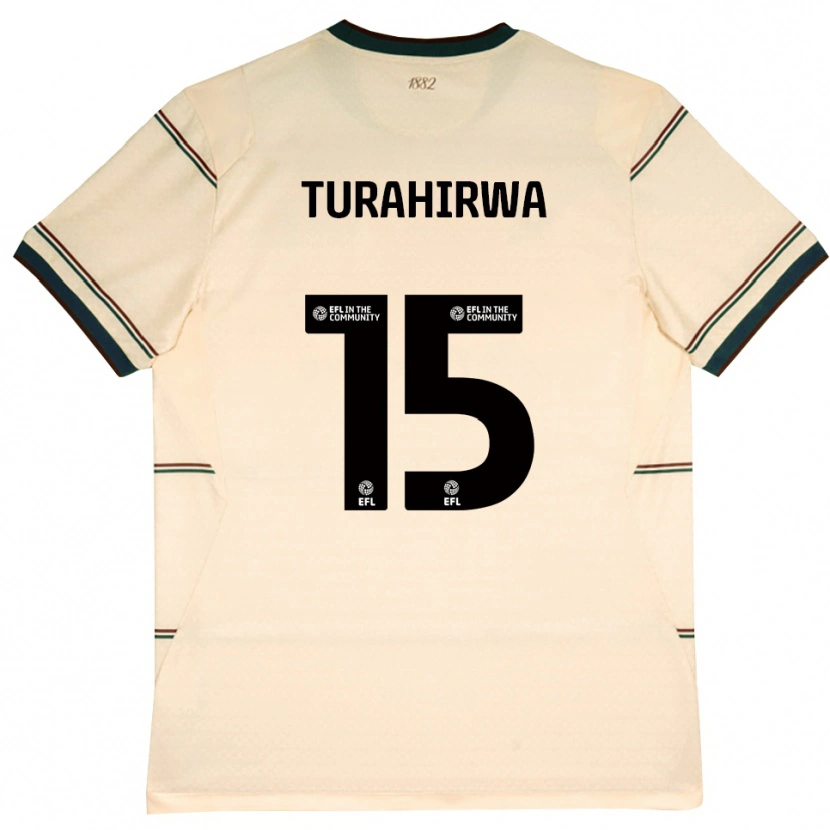Danxen Donna Maglia Elijah Turahirwa #15 Beige Borgogna Kit Gara Away 2026/27 Maglietta