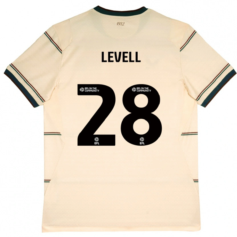 Danxen Donna Maglia Kirstie Levell #28 Beige Borgogna Kit Gara Away 2026/27 Maglietta